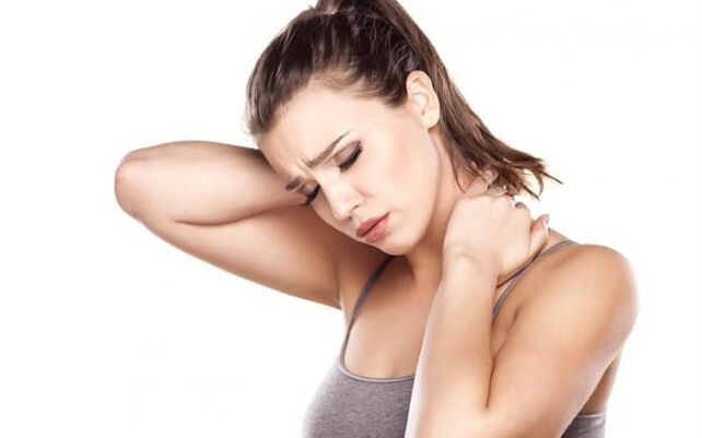 neck pain of a girl with osteochondrosis