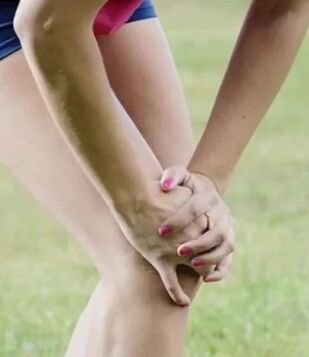Knee pain in osteochondrosis