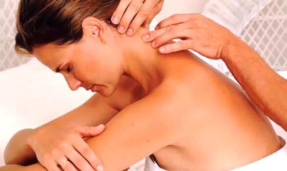 Treatment of osteochondrosis massage in the cervix zone