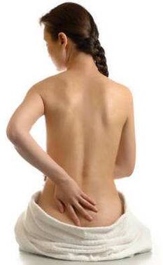 Back discomfort in spinal osteochondrosis